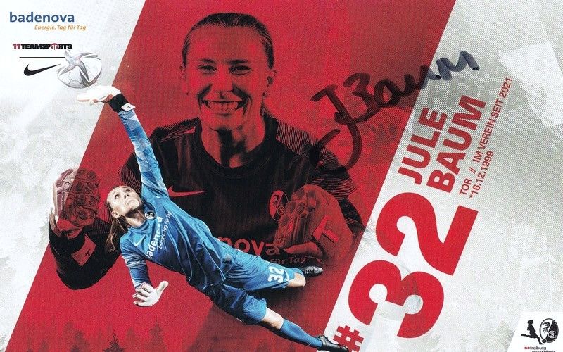 Autogramm Fussball (D) | SC Freiburg | 2021 | Jule BAUM