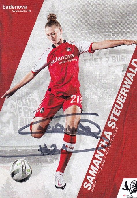 Autogramm Fussball (D) | SC Freiburg | 2020 | Samantha STEUERWALD