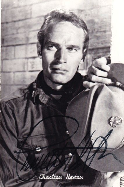 Autogramm Film (USA) | Charlton HESTON | 1963 "55 Days At Peking"