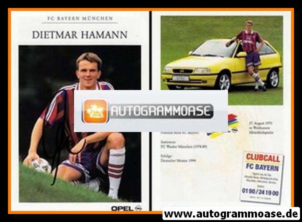 Autogramm Fussball | FC Bayern M&uuml;nchen | 1995 | Dietmar HAMANN 