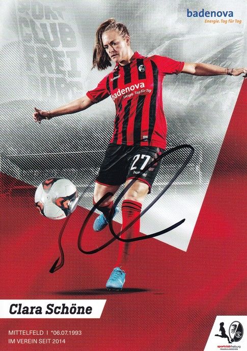 Autogramm Fussball (D) | SC Freiburg | 2019 | Clara SCHÖNE