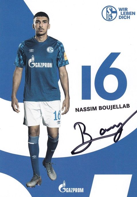 Autogramm Fussball | FC Schalke 04 | 2019 | Nassim BOUJELLAB