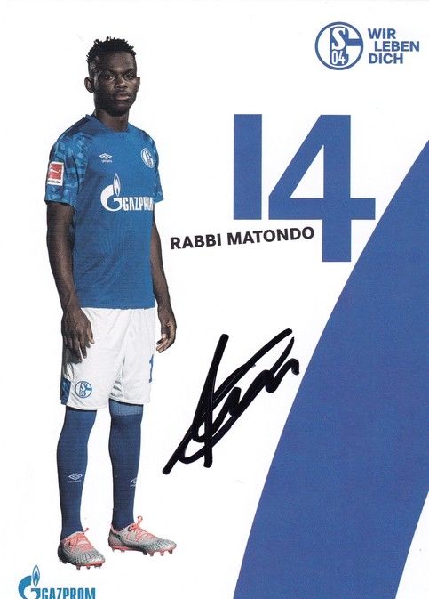 Autogramm Fussball | FC Schalke 04 | 2019 | Rabbi MATONDO