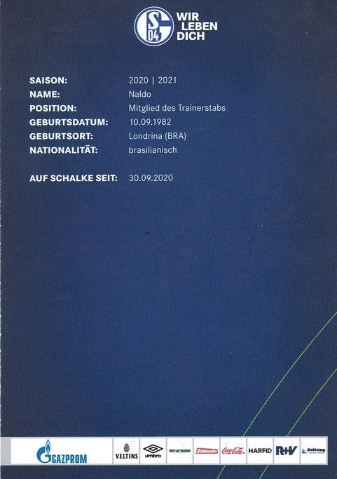Autogramm Fussball | FC Schalke 04 | 2020 | NALDO