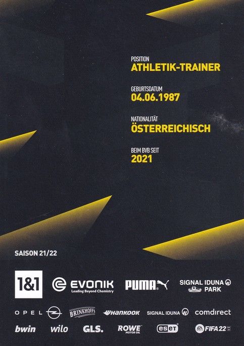 Autogramm Fussball | Borussia Dortmund | 2021 | Patrick EIBENBERGER