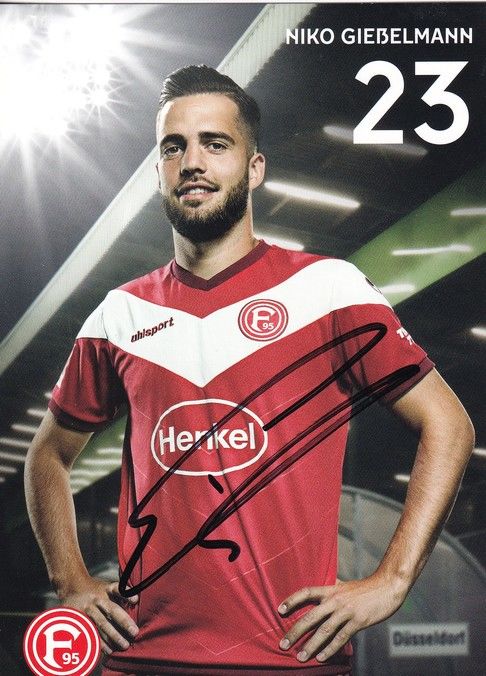 Autogramm Fussball | Fortuna Düsseldorf | 2018 | Niko GIESSELMANN