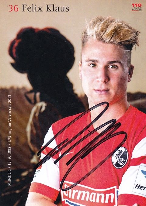 Autogramm Fussball | SC Freiburg | 2014 | Felix KLAUS