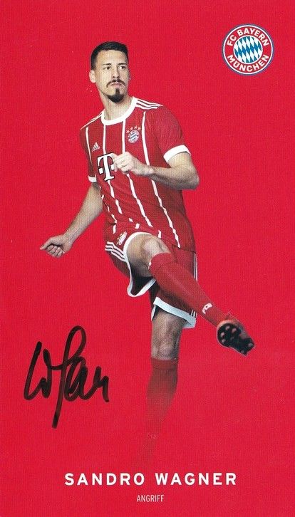 Autogramm Fussball | FC Bayern München | 2017 | Sandro WAGNER