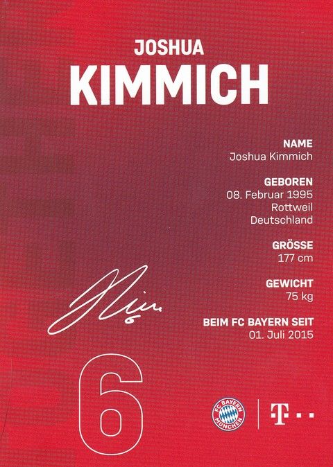 Autogramm Fussball | FC Bayern München | 2021 | Joshua KIMMICH