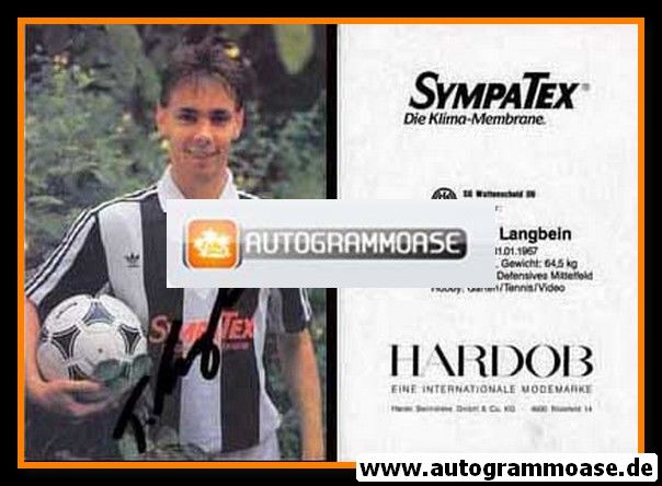 Autogramm Fussball | SG Wattenscheid 09 | 1990 | Thomas LANGBEIN