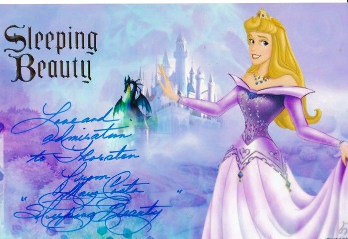Autogramm Film / Klassik (USA) | Mary COSTA | "Sleeping Beauty Disney" Foto