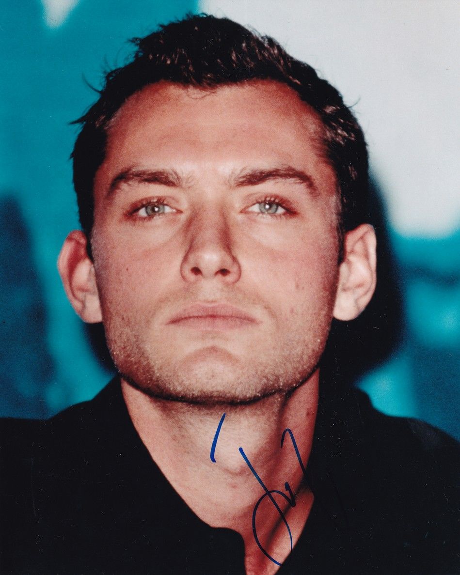 Autogramm Film (UK) | Jude LAW | 2000er Foto (Portrait Color XL)
