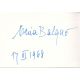 Autograph Schauspieler | Erica BALQUE (1960er)
