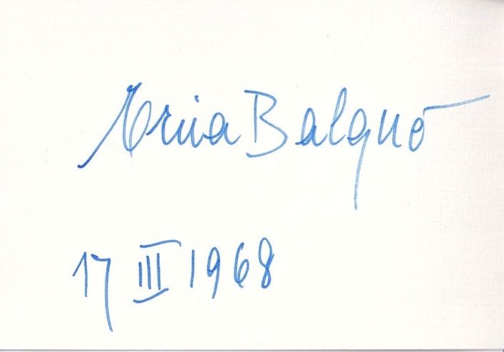 Autograph Schauspieler | Erica BALQUE (1960er)