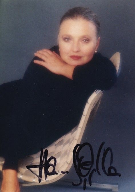 Autogramm Schauspieler | Hanna SCHYGULLA | 1990er Foto (Portrait Color)