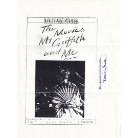 Autogramm Film (UK) | Lillian GISH | 1969 "Movies Mr. Griffith Me"