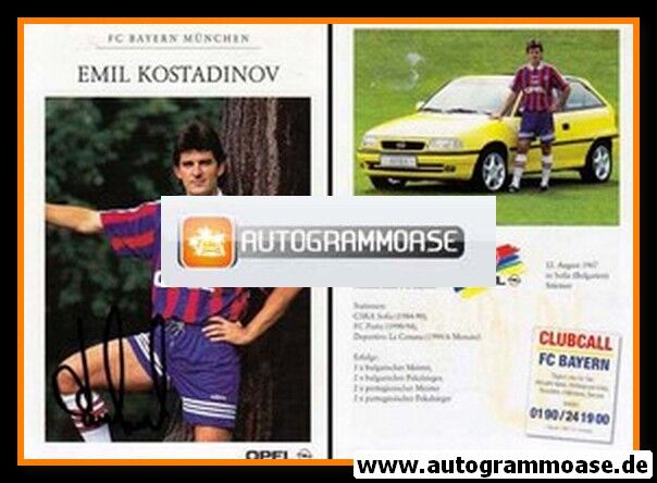 Autogramm Fussball | FC Bayern München | 1995 | Emil KOSTADINOV