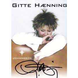 Autogramm Schlager | Gitte HAENNING | 2004 "Johansson" (Etiquette)