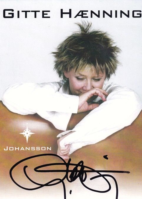 Autogramm Schlager | Gitte HAENNING | 2004 "Johansson" (Etiquette)