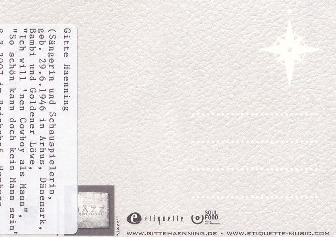 Autogramm Schlager | Gitte HAENNING | 2004 "Johansson" (Etiquette)