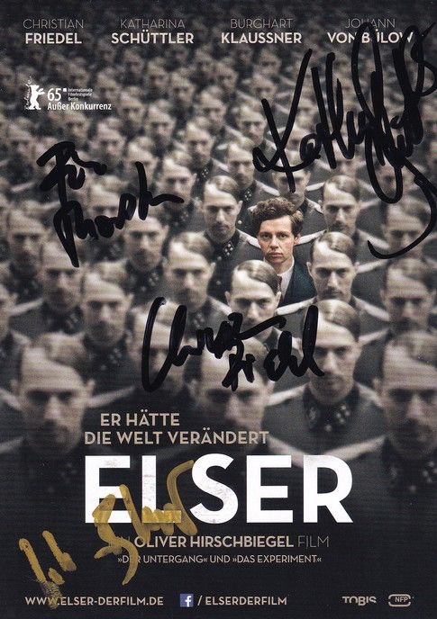 Autogramme Film | FRIEDEL + SCHÜTTLER + VON BÜLOW | 2014 "Elser"