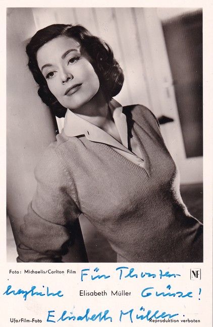 Autogramm Film | Elisabeth MÜLLER | 1956 "Rosen Für Bettina" UFA FK3024