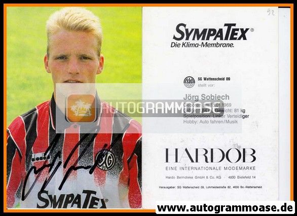 Autogramm Fussball | SG Wattenscheid 09 | 1992-1 | Jörg SOBIECH