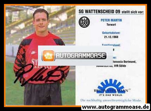 Autogramm Fussball | SG Wattenscheid 09 | 1995 | Peter MARTIN