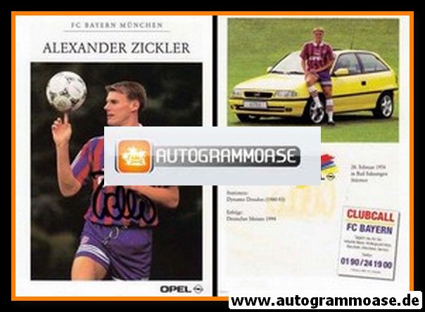 Autogramm Fussball | FC Bayern München | 1995 | Alexander ZICKLER