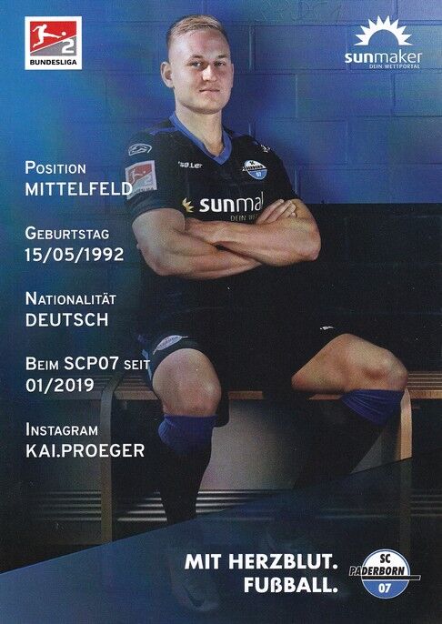 Autogramm Fussball | SC Paderborn 07 | 2020 | Kai PRÖGER