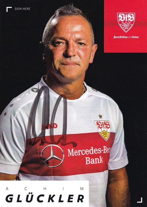 Autogramm Fussball | VfB Stuttgart | 2020 TM | Achim GLÜCKLER