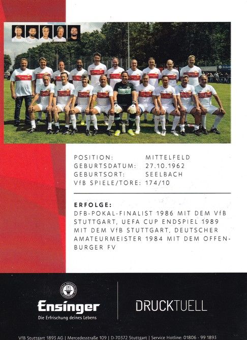Autogramm Fussball | VfB Stuttgart | 2020 TM | Jürgen HARTMANN