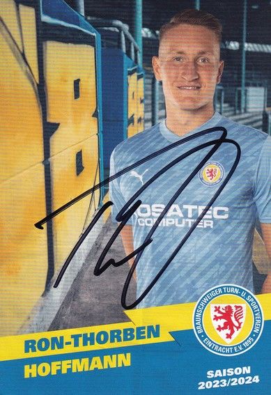 Autogramm Fussball | Eintracht Braunschweig | 2023 | Ron-Thorben HOFFMANN