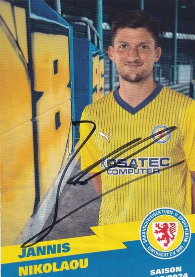 Autogramm Fussball | Eintracht Braunschweig | 2023 | Jannis NIKOLAOU