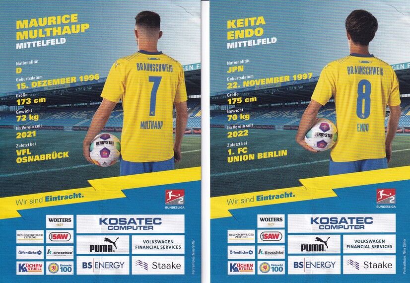 Autogramm Fussball | Eintracht Braunschweig | 2023 | Keita ENDO