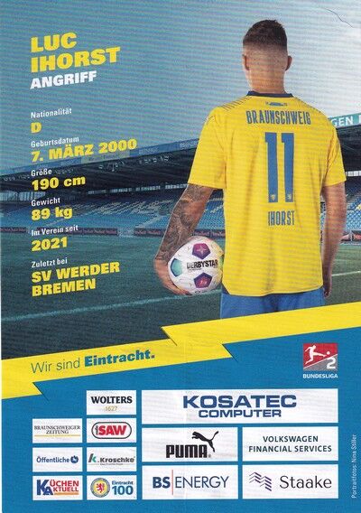 Autogramm Fussball | Eintracht Braunschweig | 2023 | Luc IHORST