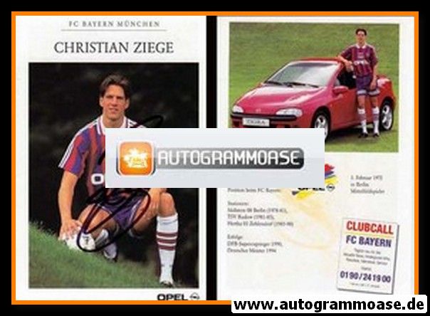 Autogramm Fussball | FC Bayern M&uuml;nchen | 1995 | Christian ZIEGE