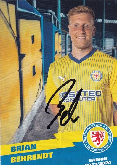 Autogramm Fussball | Eintracht Braunschweig | 2023 | Brian BEHRENDT
