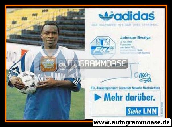Autogramm Fussball | FC Luzern | 1994 | Johnson BWALYA