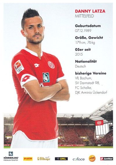 Autogramm Fussball | FSV Mainz 05 | 2015 | Danny LATZA