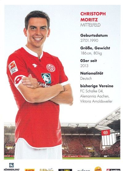 Autogramm Fussball | FSV Mainz 05 | 2015 | Christoph MORITZ