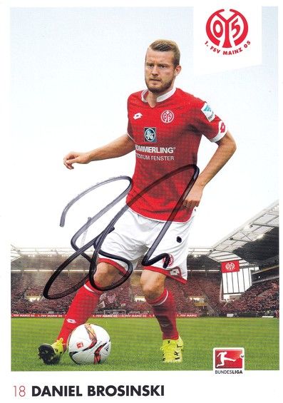 Autogramm Fussball | FSV Mainz 05 | 2015 | Daniel BROSINSKI
