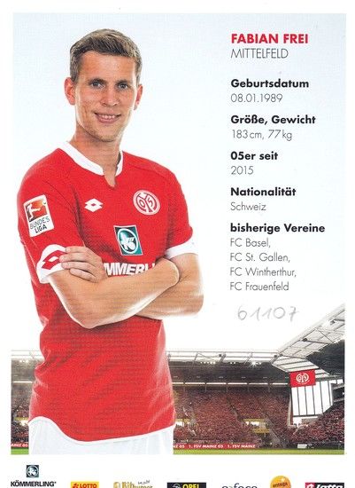Autogramm Fussball | FSV Mainz 05 | 2015 | Fabian FREI