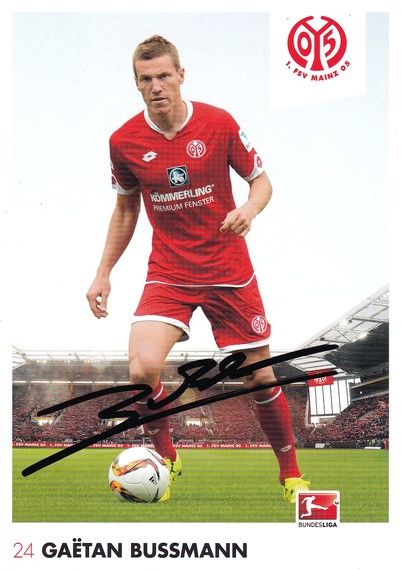 Autogramm Fussball | FSV Mainz 05 | 2015 | Gaetan BUSSMANN