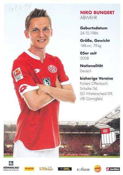 Autogramm Fussball | FSV Mainz 05 | 2015 | Niko BUNGERT