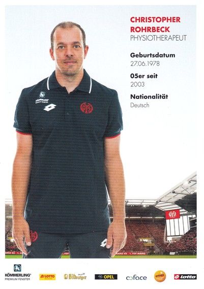 Autogramm Fussball | FSV Mainz 05 | 2015 | Christopher ROHRBECK