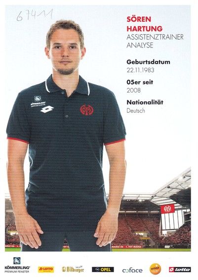 Autogramm Fussball | FSV Mainz 05 | 2015 | Sören HARTUNG