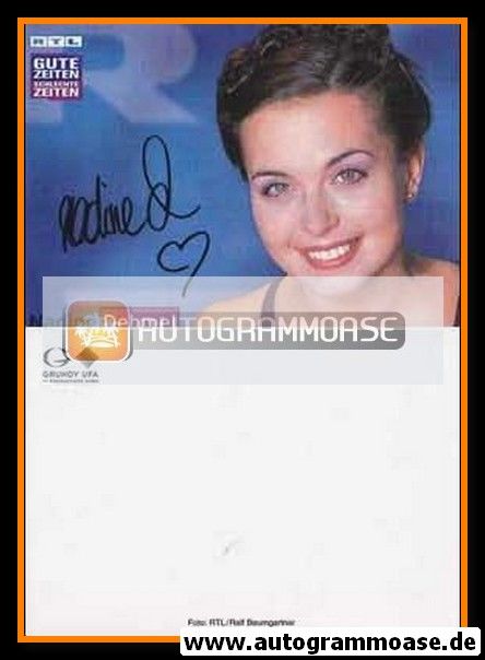 Autogramm TV | RTL | Nadine DEHMEL | 2000er Druck "GZSZ" (Querformat ohne RTL-Logo)