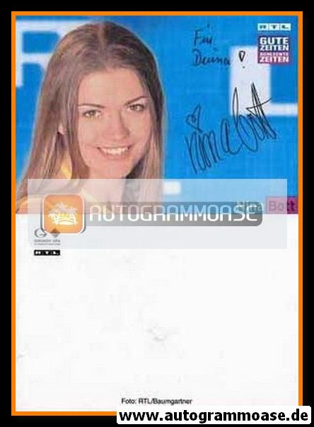 Autogramm TV | RTL | Nina BOTT | 2000er Druck "GZSZ" (Querformat langhaarig mit RTL-Logo)