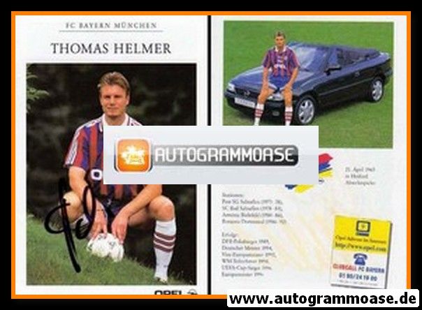Autogramm Fussball | FC Bayern M&uuml;nchen | 1996 | Thomas HELMER